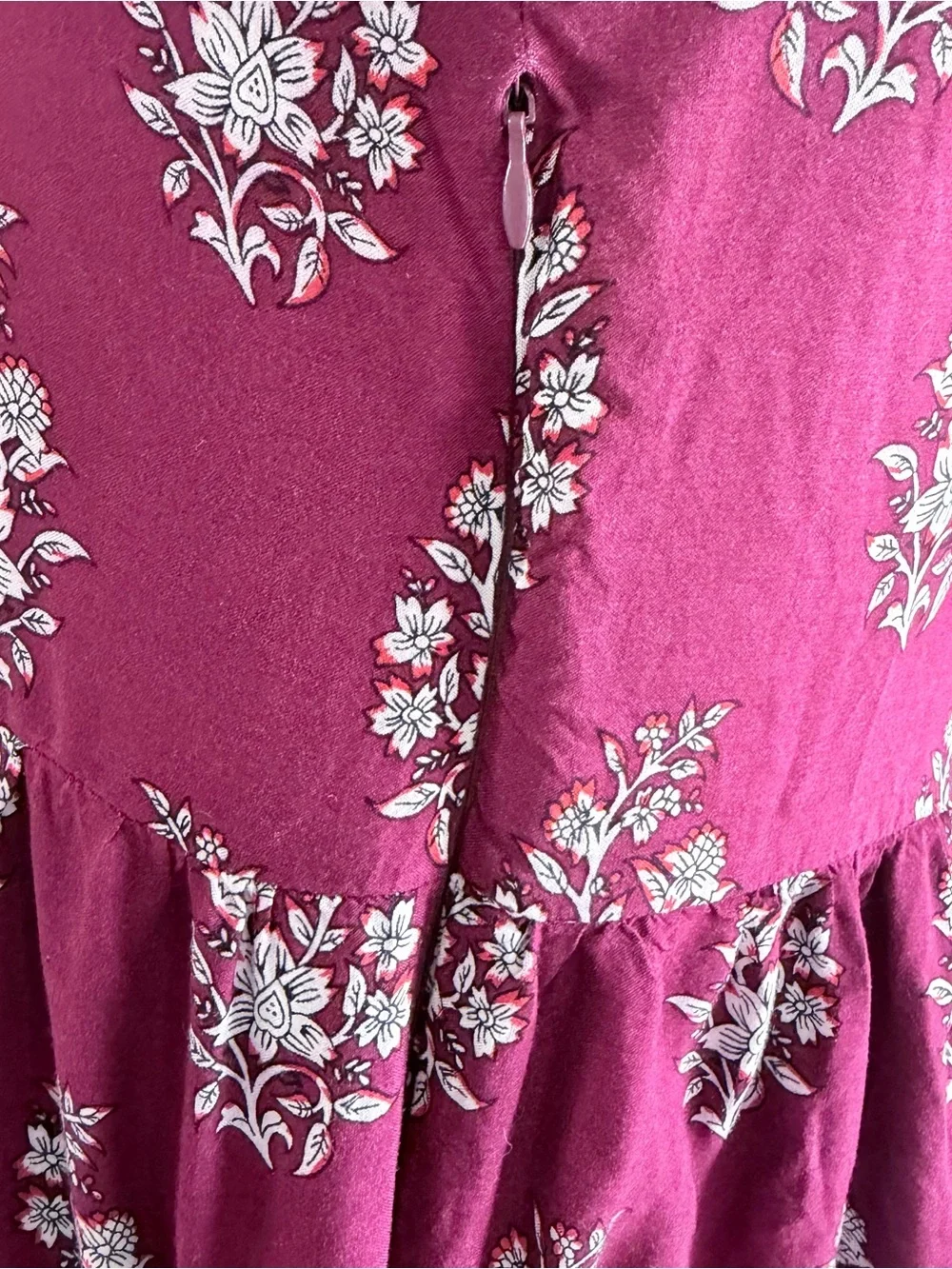 Very J Pull Over Flare Sleeve Tunic Shirt Mini‎ Dress Boho Large Lined Paisley L